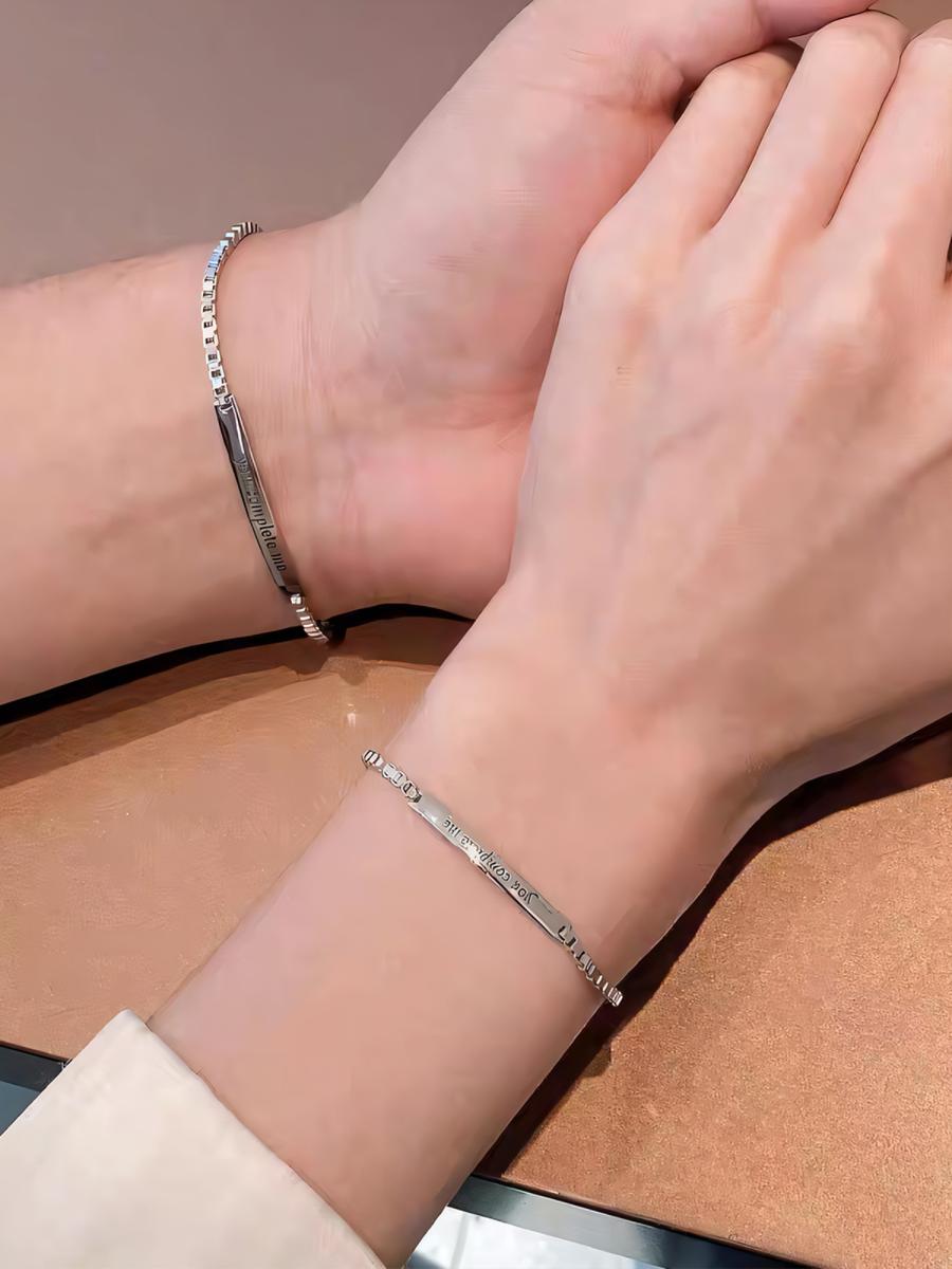 ブレスレットペア 絆のしるし 刻印ブレスレット