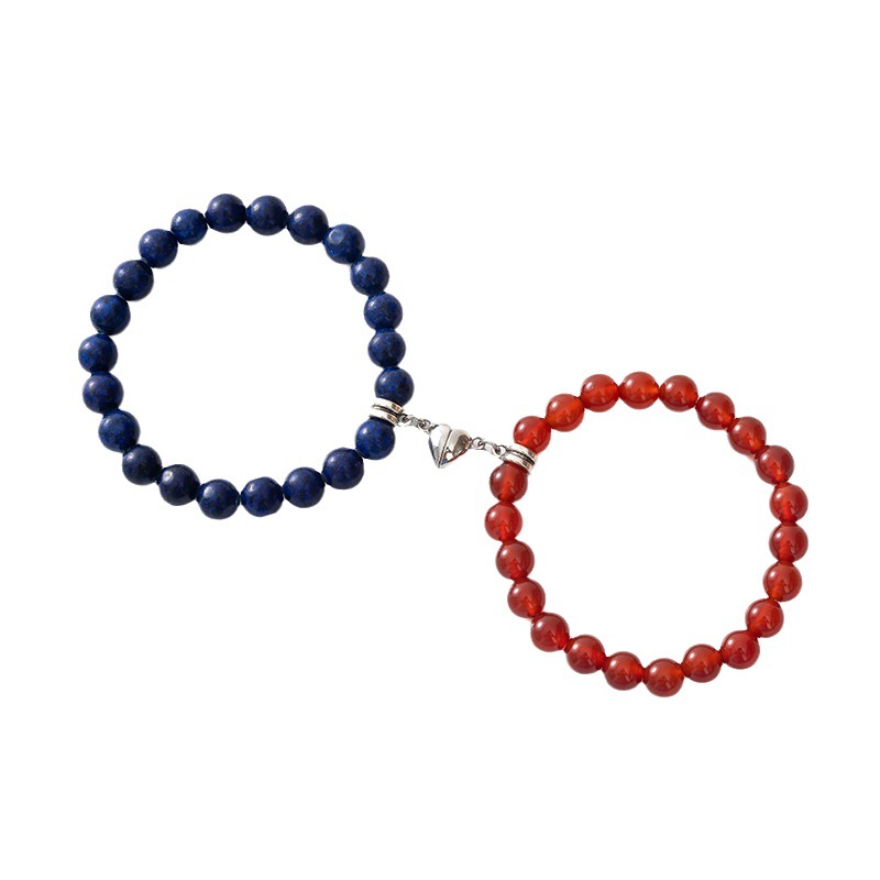 ペアブレスレット 天然石ビーズの誕生日石ペアブレスレット 誕生日石