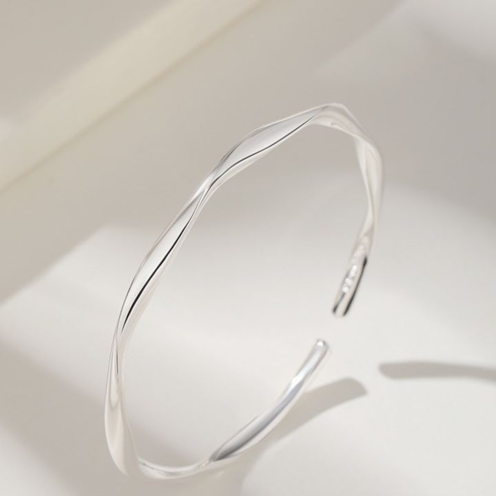 ブレスレットペア ブレスレットペア 流線美のねじれシルバーバングル
