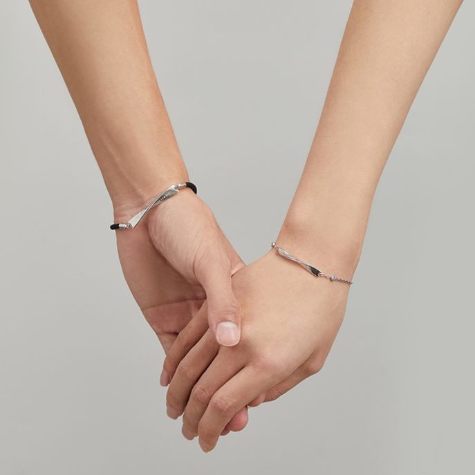 ブレスレットペア 絆のしるし プレートブレスレット