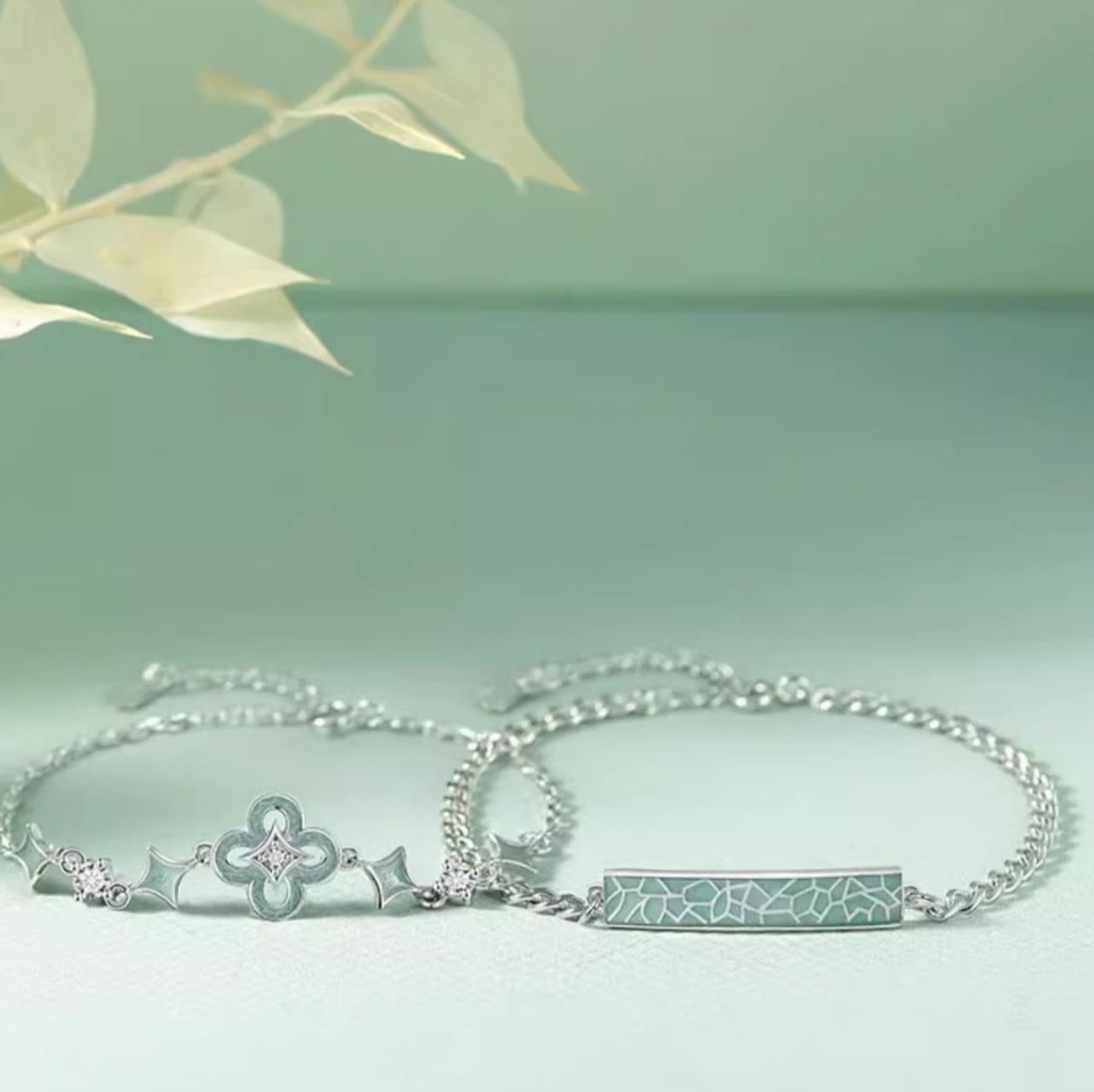 ブレスレットペア 花と星の絆ブレスレット