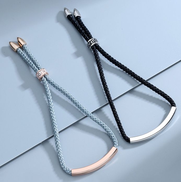 ブレスレットペア シンプル編込み絆ブレスレット
