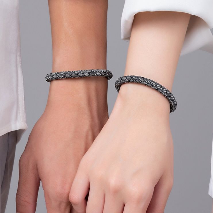 ブレスレットペア 絆の編み込み ペアブレスレット