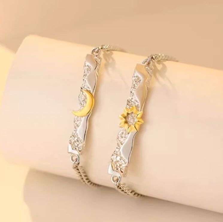 ブレスレットペア 星の輝き 絆チェーンブレスレット