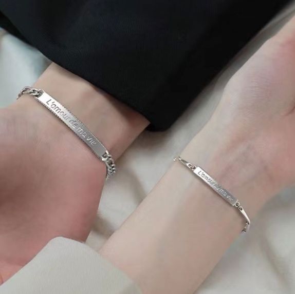 ペアブレスレット 絆のメッセージプレート