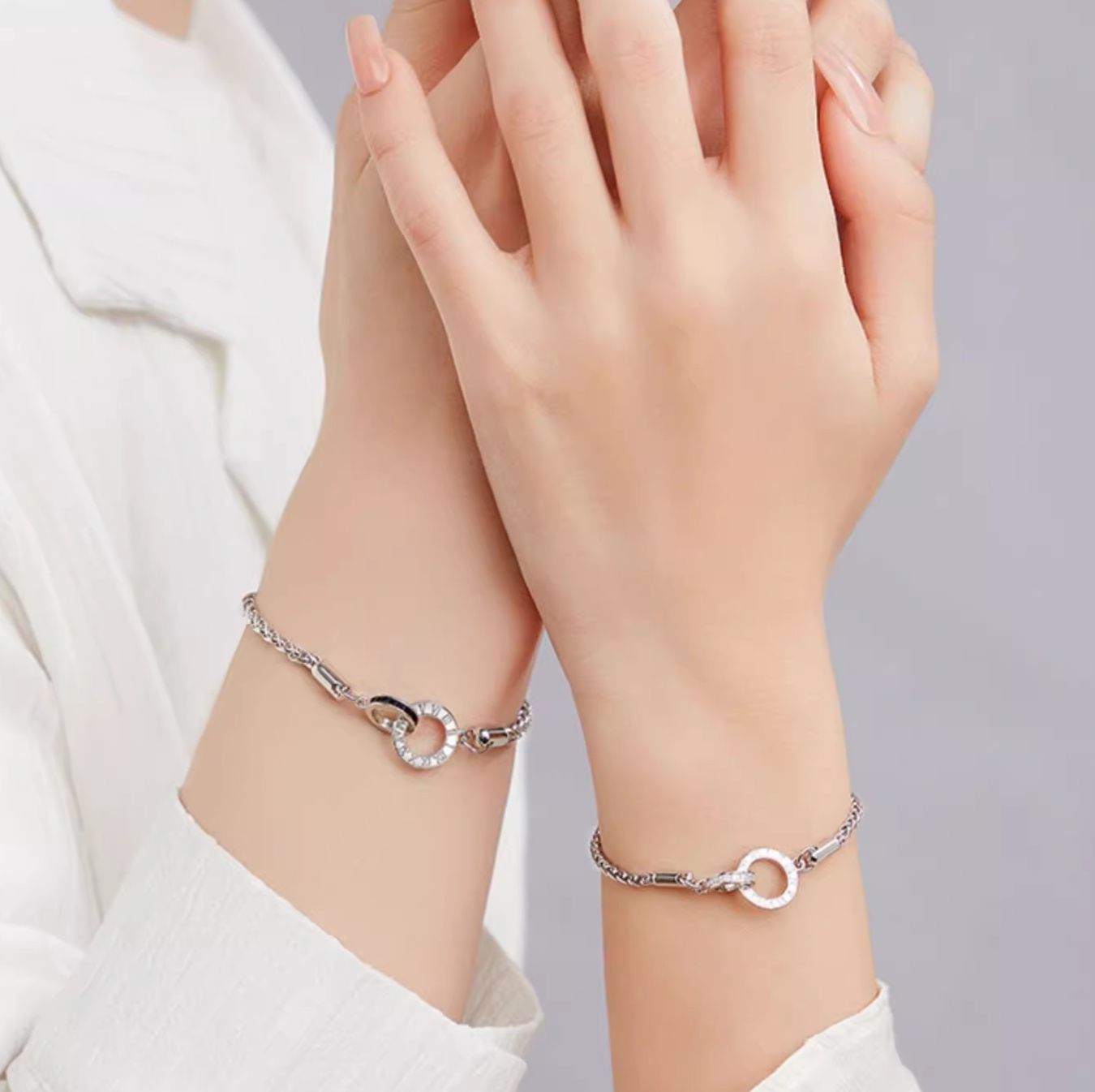 ツインリングシルバーブレスレット