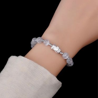 ペアブレスレット 天然石銀細工装飾誕生日石ペアブレスレット