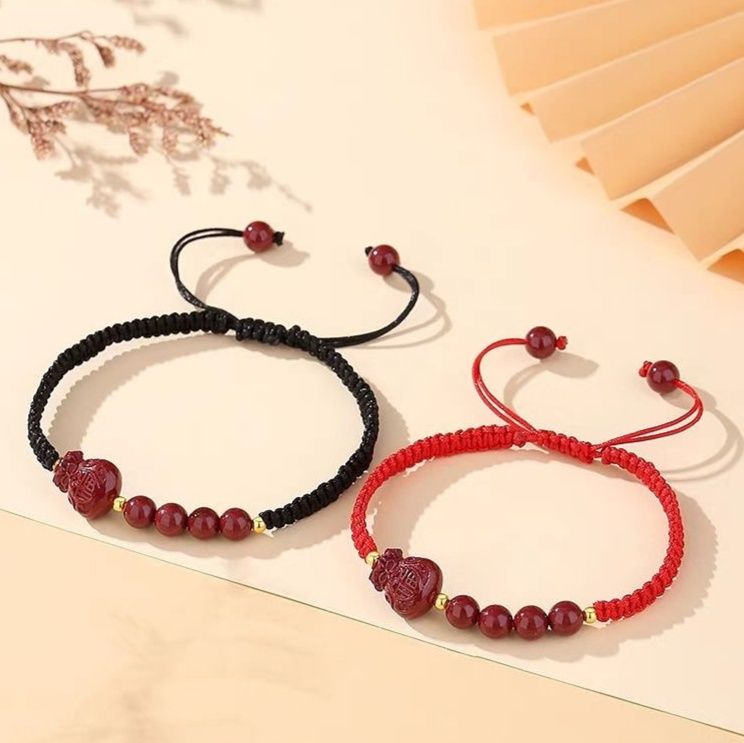 ペアブレスレット 誕生日石天然石編み込み調節可能ペアブレスレット