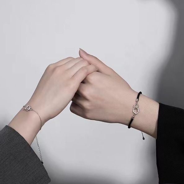 ペアブレスレット 刻印と攻瑰モチーフの繋がり合う情侶手鎖