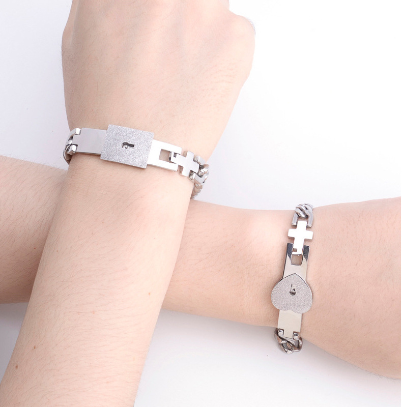 ブレスレットペア 絆のロック ペアブレスレット