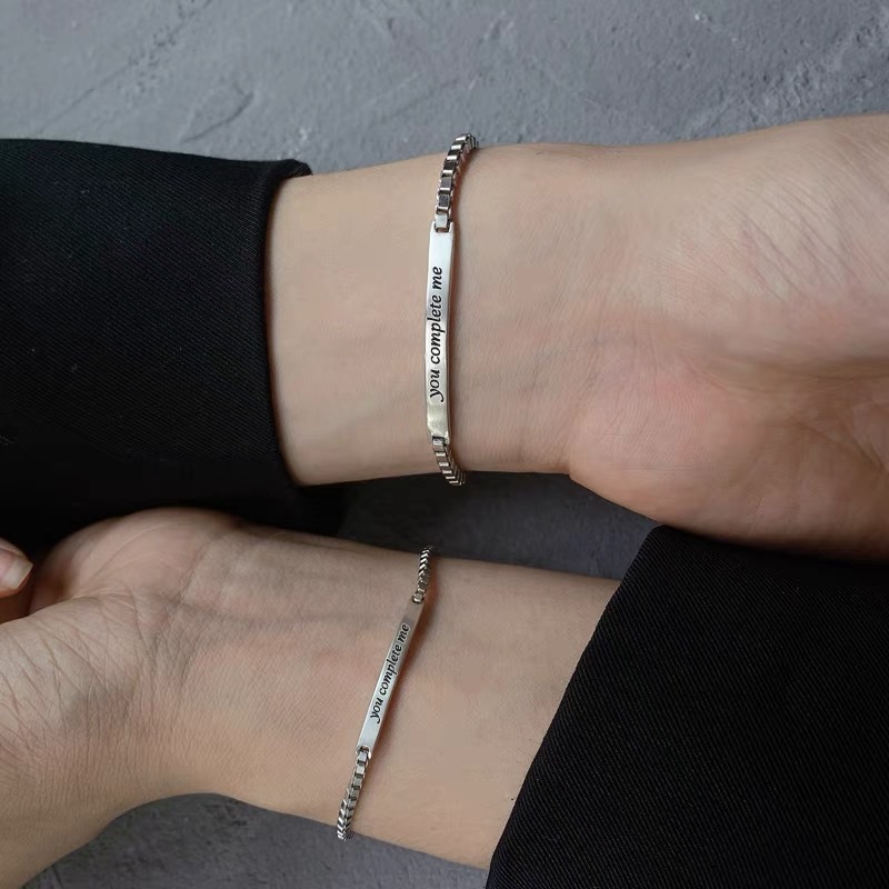 ペアブレスレット 絆のメッセージ刻印ブレスレット
