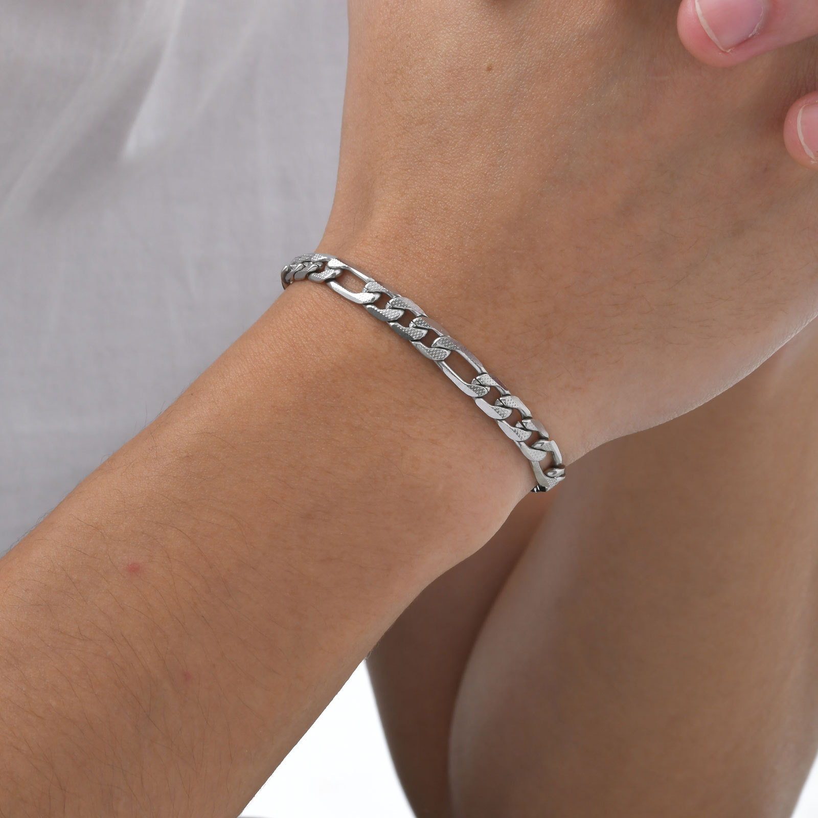 ペアブレスレット 喜平チェーン太めデザインアジャスター付きブレスレット