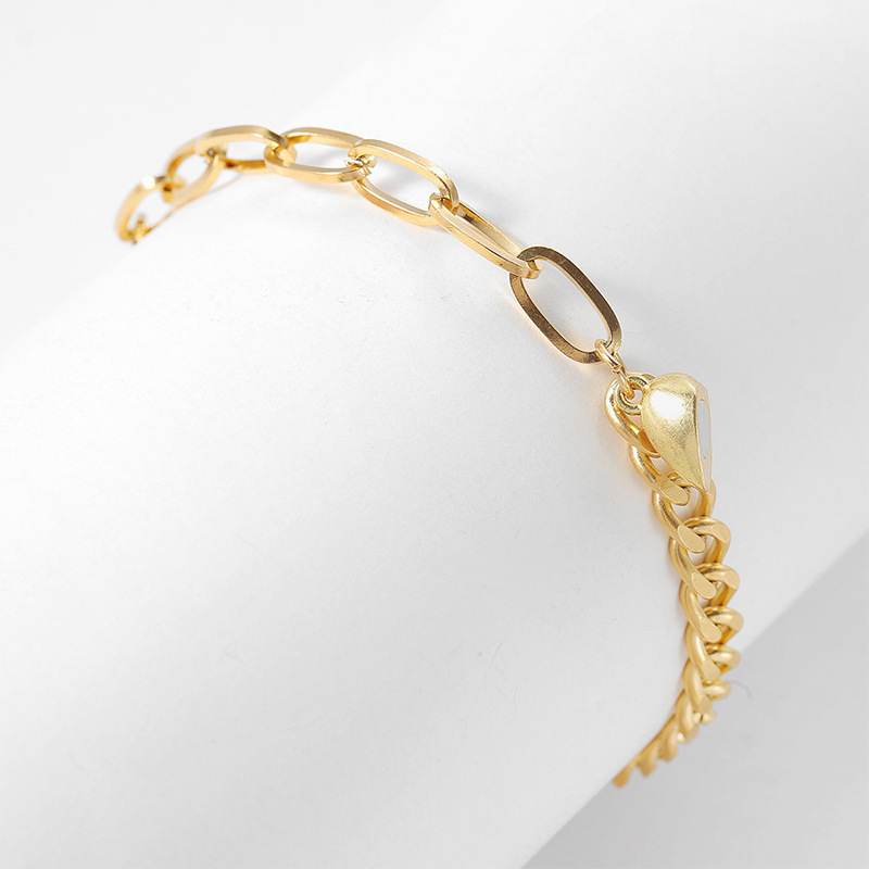 ペアブレスレット ハート繋ぎ調節可能チェーンペアブレスレット
