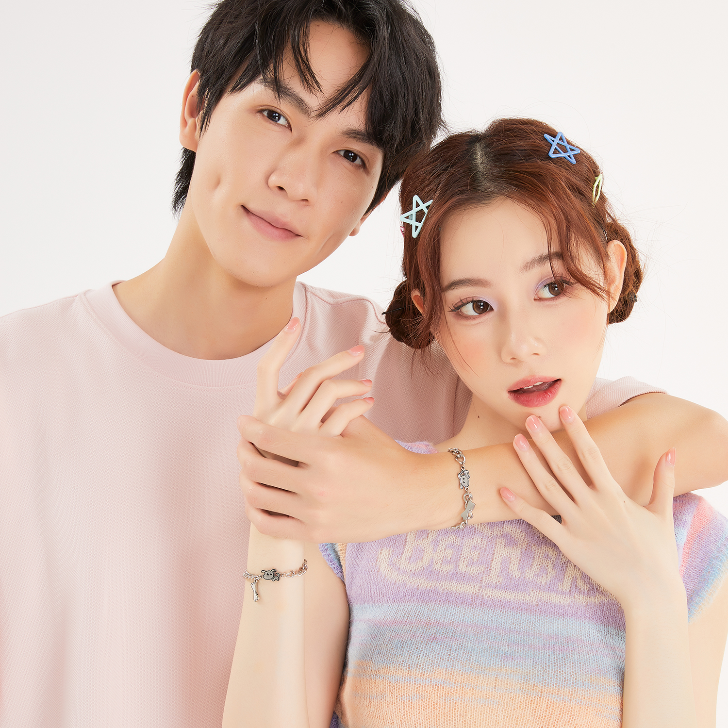 ブレスレットペア 鍵モチーフ チャームブレスレット