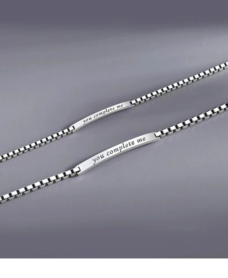 ペアブレスレット 絆のメッセージ刻印ブレスレット