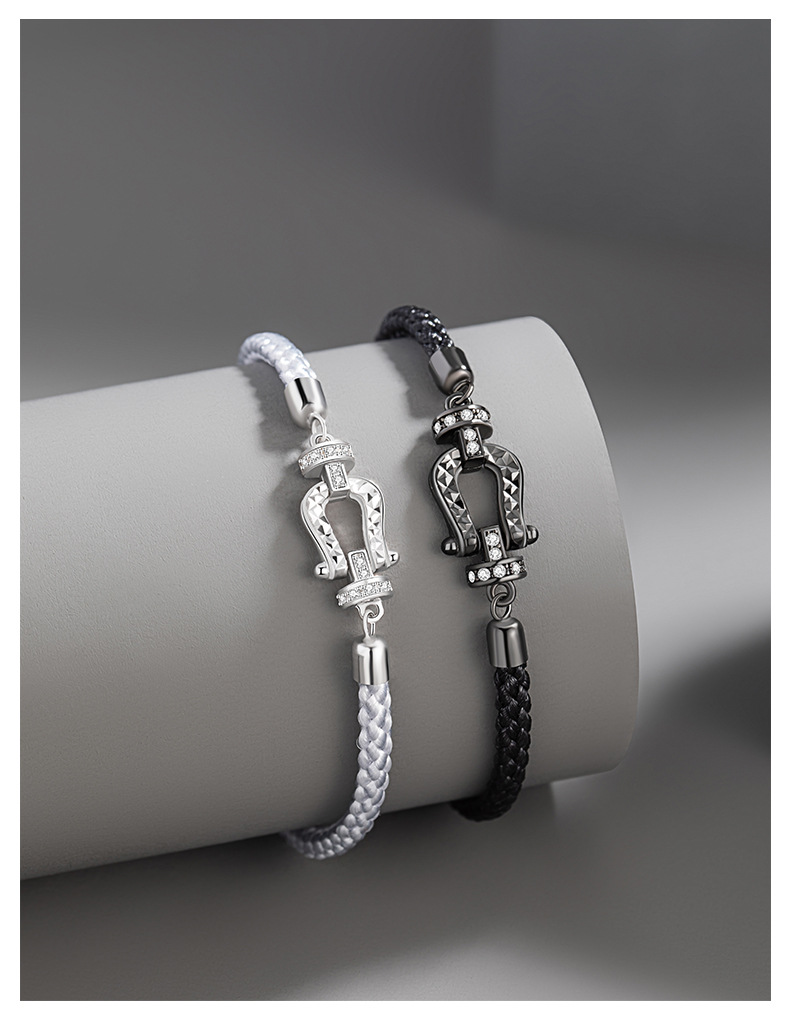 ペアブレスレット 永遠の絆を結ぶ編み込み紐モチーフペアブレスレット