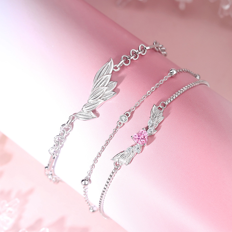 ブレスレットペア 天使の羽根 きらめき ブレスレット