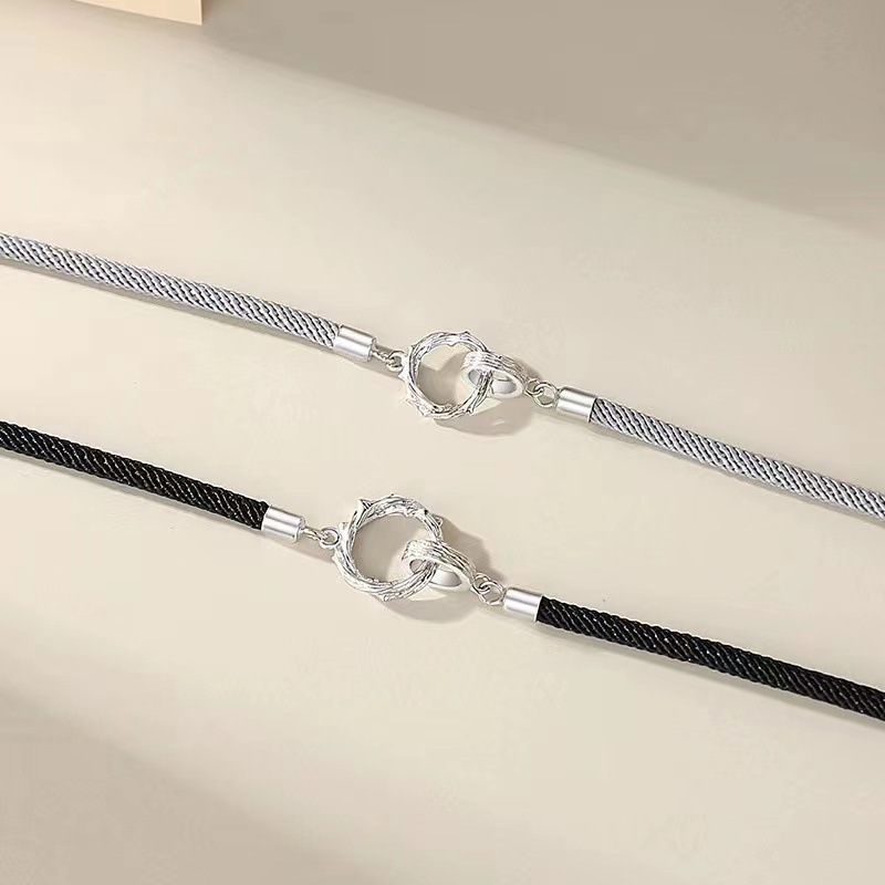 ブレスレットペア 永遠の絆 二連リングブレスレット