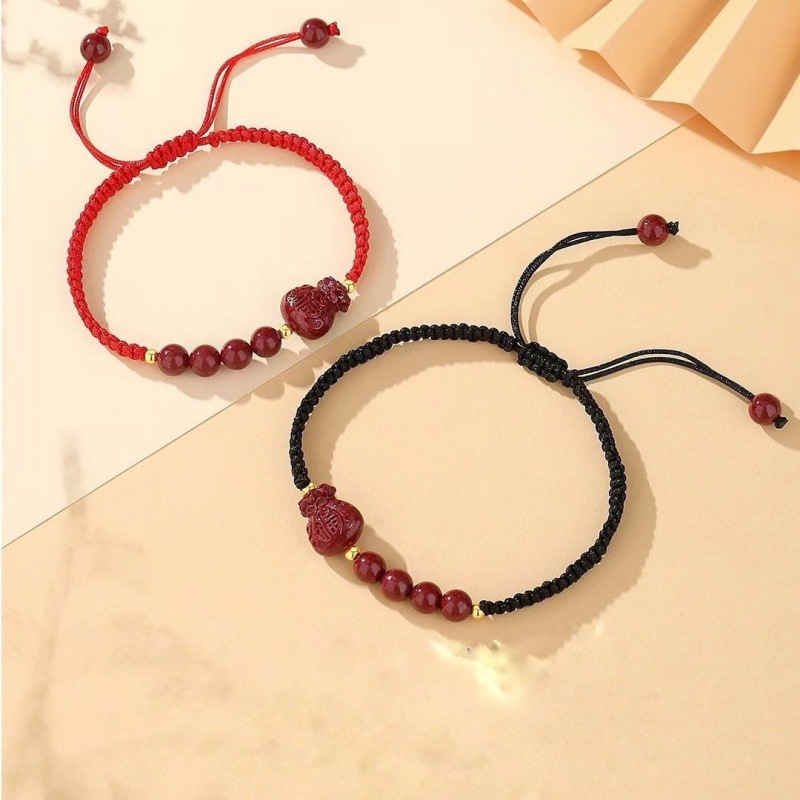 ペアブレスレット 誕生日石天然石編み込み調節可能ペアブレスレット