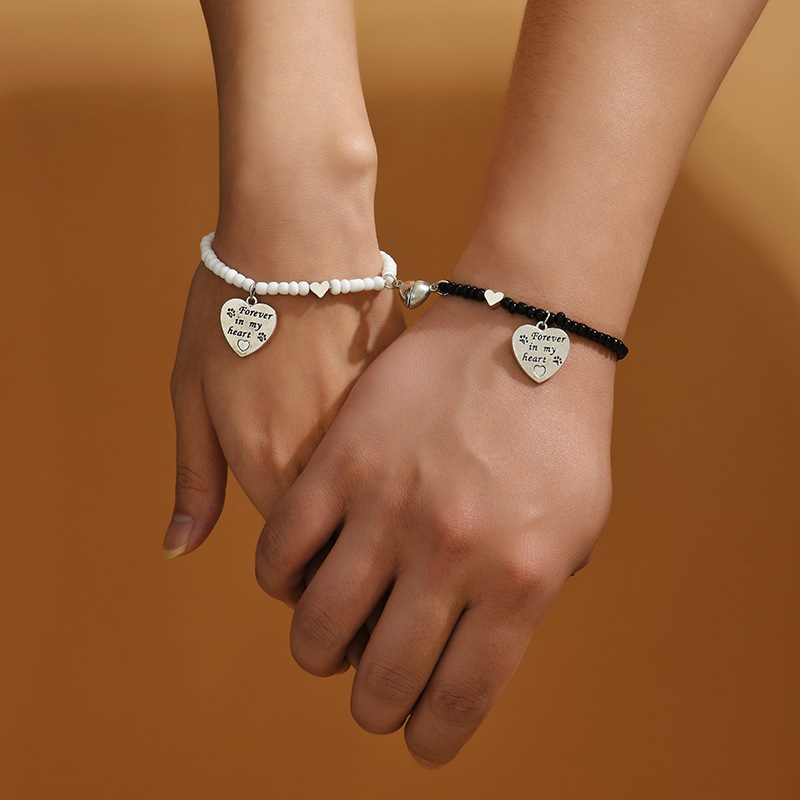 組紐デザインシルバーペアブレスレット シルバー|ペアブレスレット専門