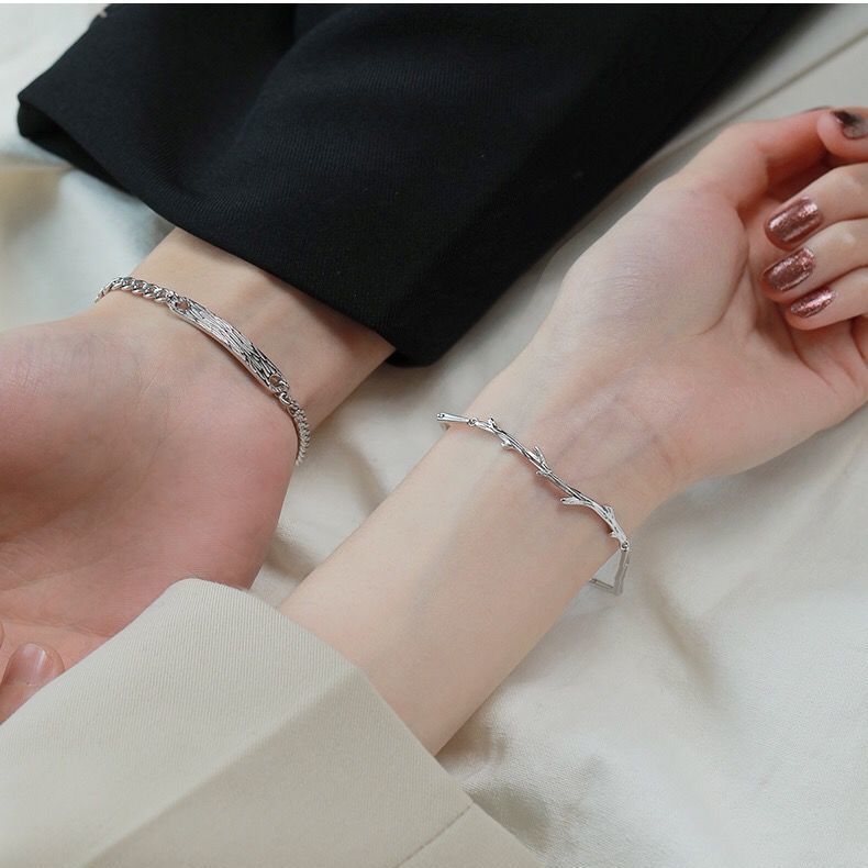 ペアブレスレット 山有木枝情侶伯手鏈刻字対腕飾