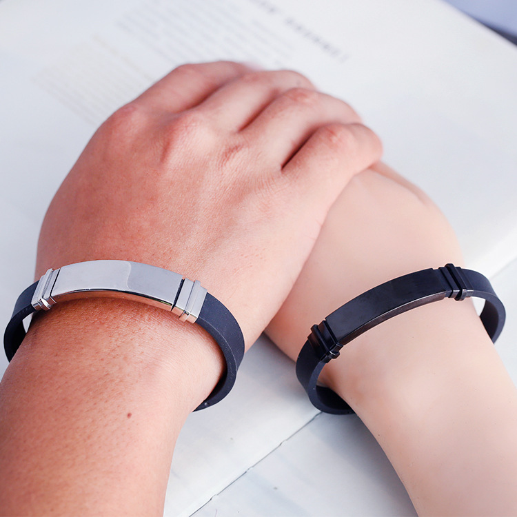 ペアブレスレット 情侶皮繩金属プレート留め具ペアブレスレット