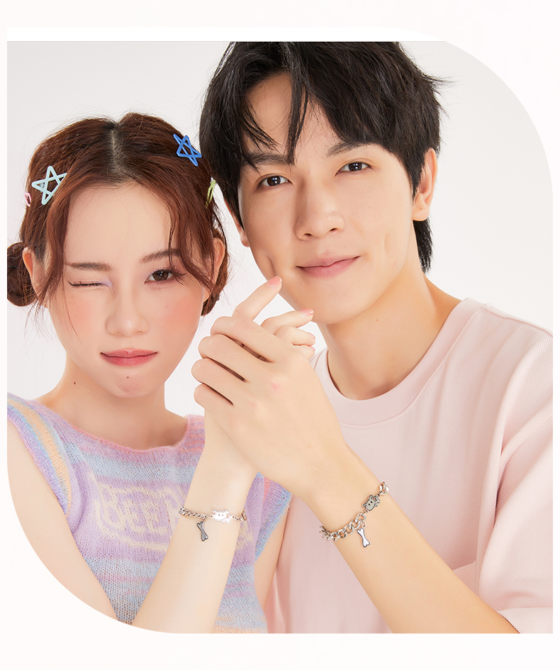 ブレスレットペア 鍵モチーフ チャームブレスレット