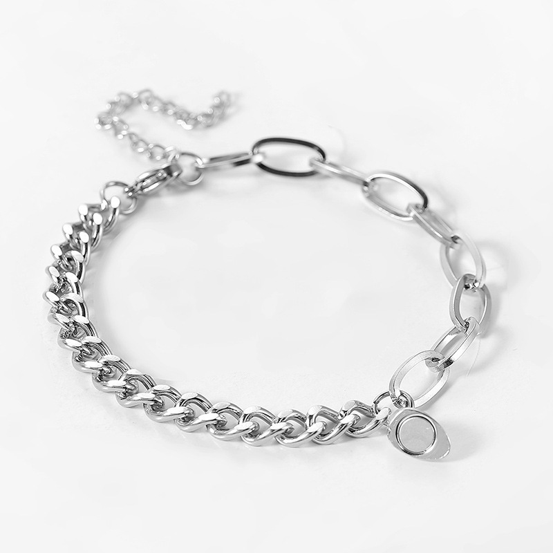 ペアブレスレット ハート繋ぎ調節可能チェーンペアブレスレット