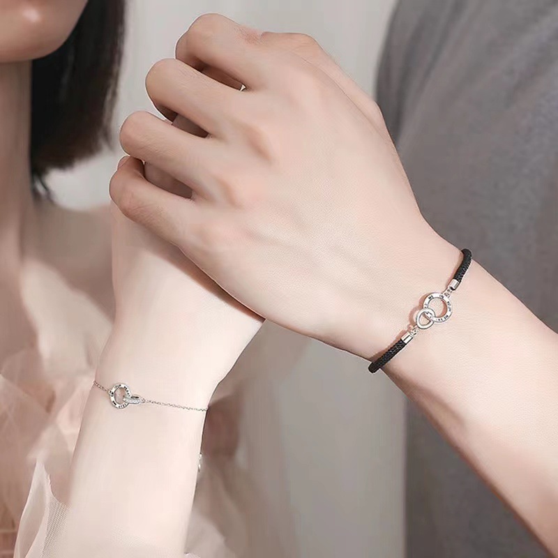 ブレスレットペア 二重の輪の絆