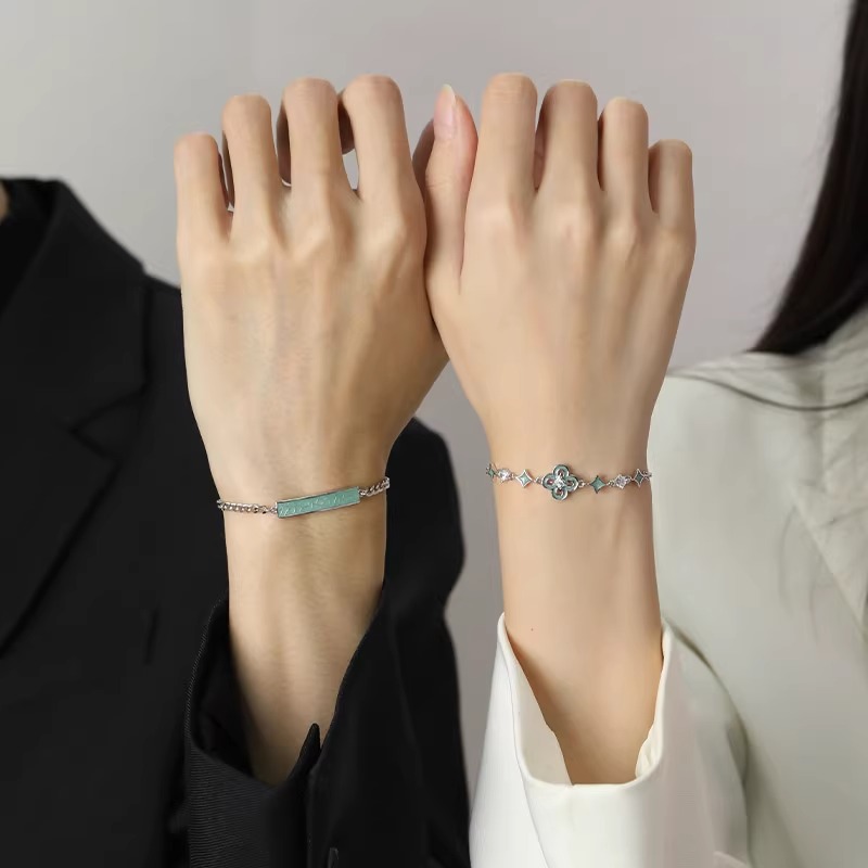 ブレスレットペア 花と星の絆ブレスレット