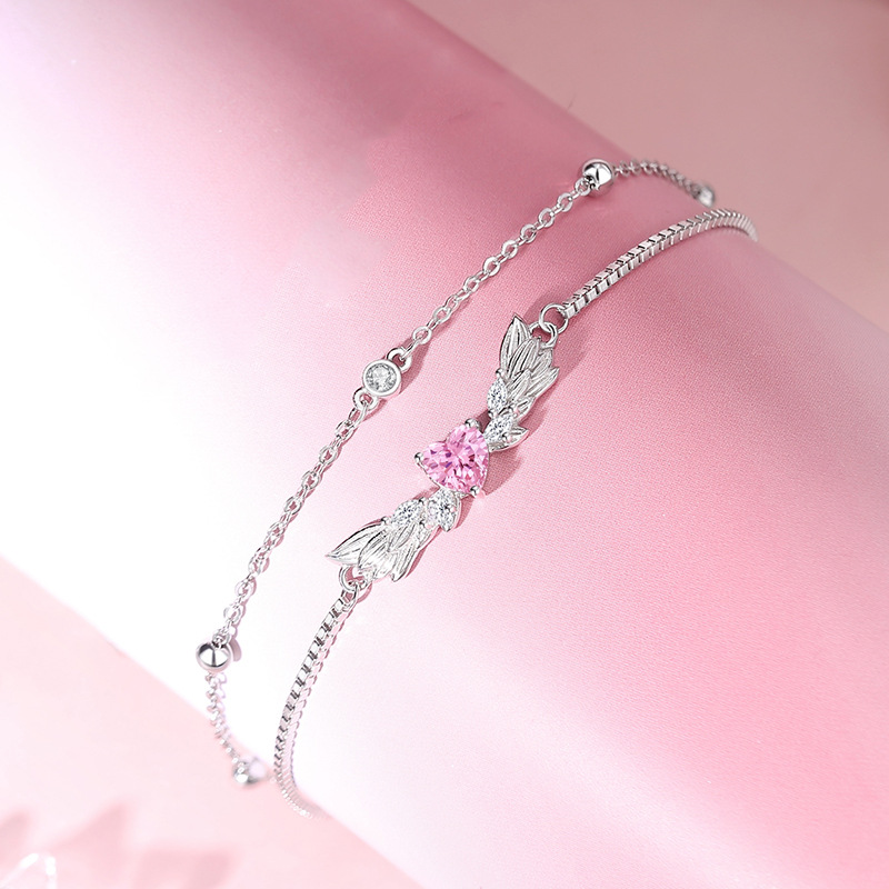 ブレスレットペア 天使の羽根 きらめき ブレスレット