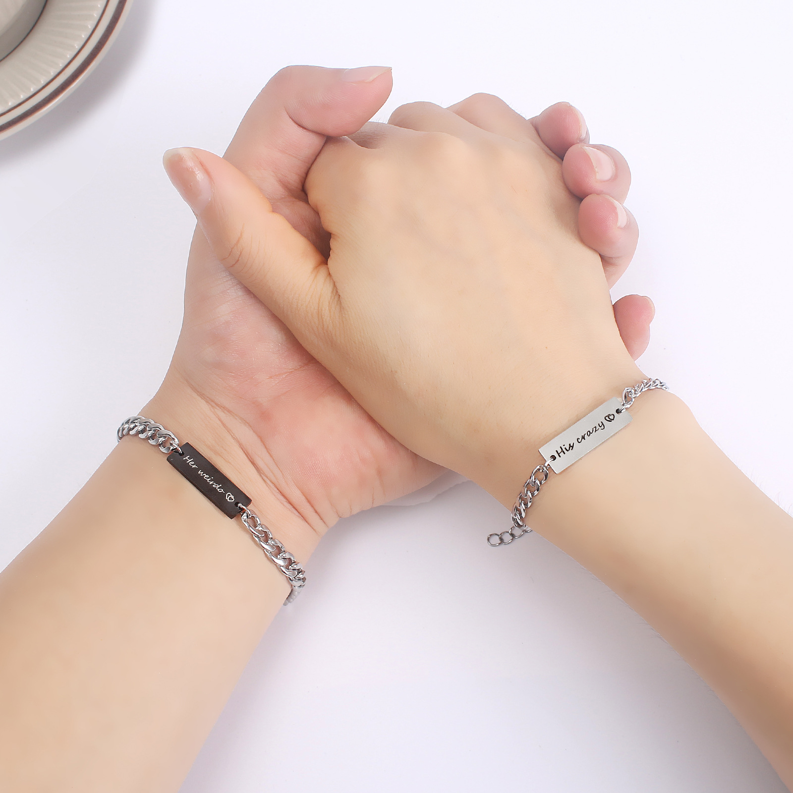 ブレスレットペア 絆のメッセージ喜劇ブレスレット