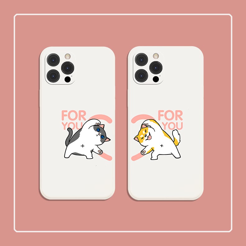 お揃いスマホケース 可愛いいぬとねこのスマホケース