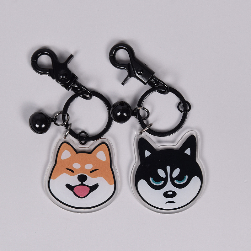 ペアルック ペアキーホルダー 柴犬 アクリルペンダント