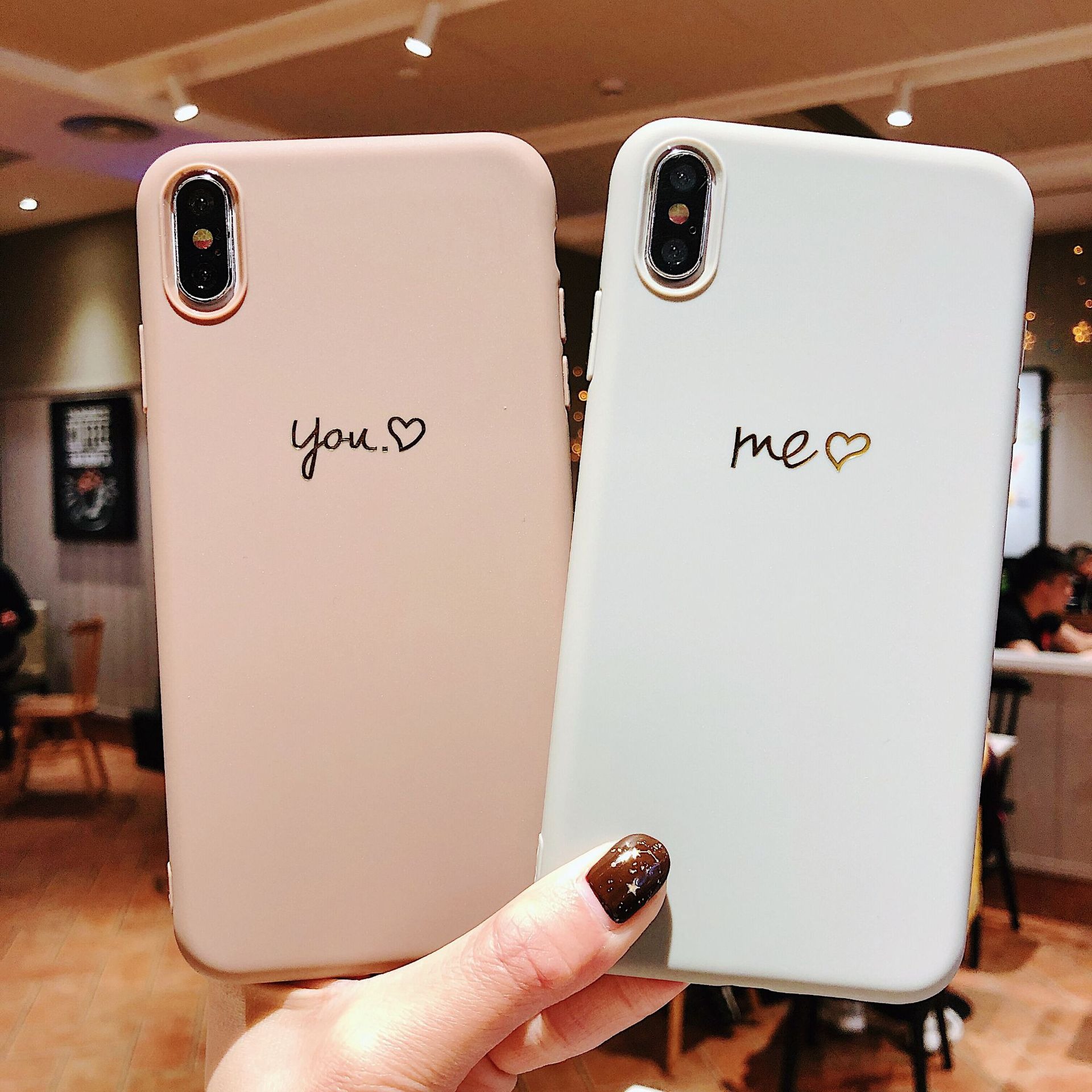 ペアスマホケース カップル用パステルカラー ソフトタイプスマホカバー