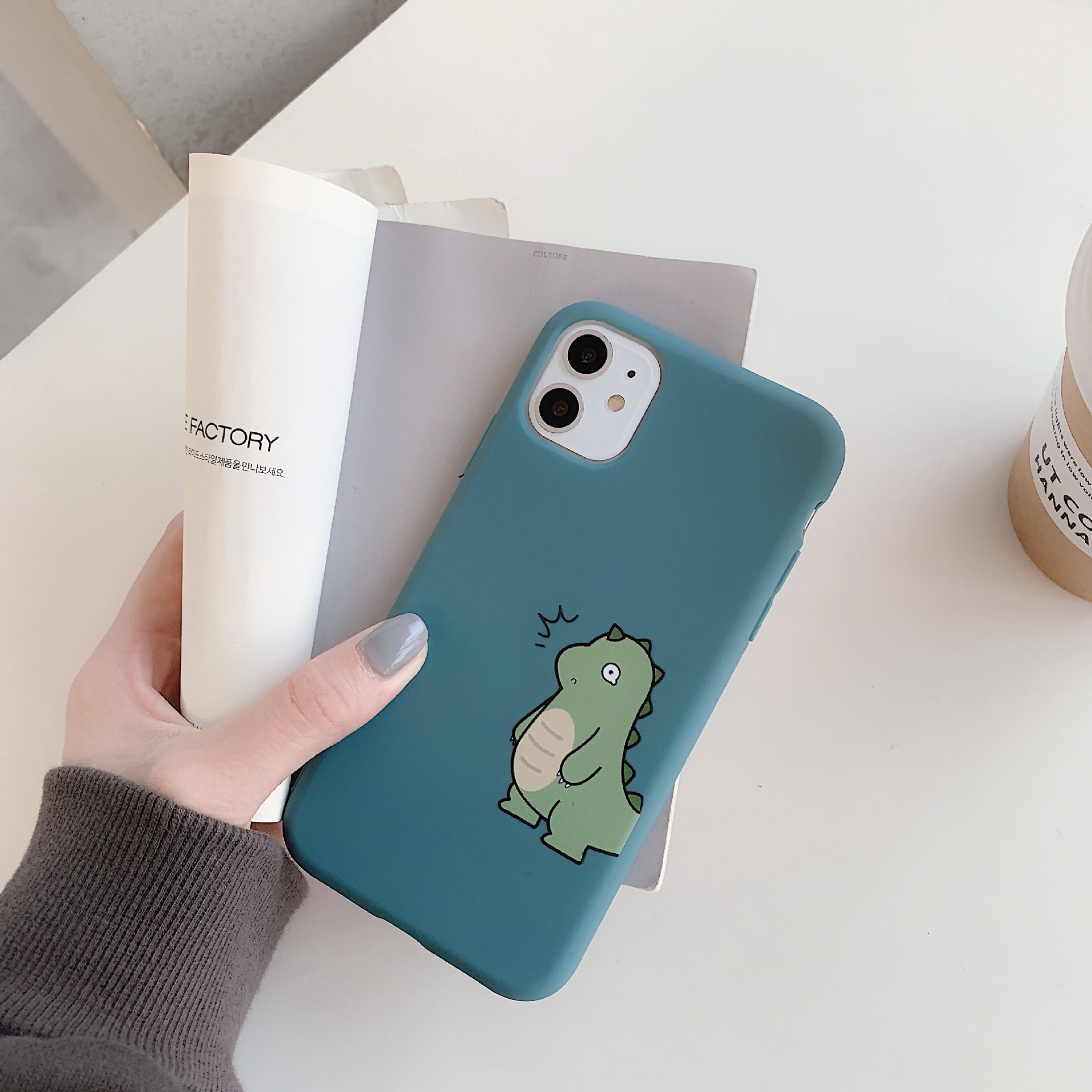 お揃いスマホケース かわいい小型恐竜 キャラクターアート スマホケース
