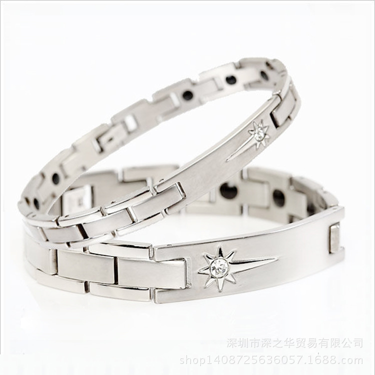 カップルブレスレット スタイリッシュ ステンレス製
