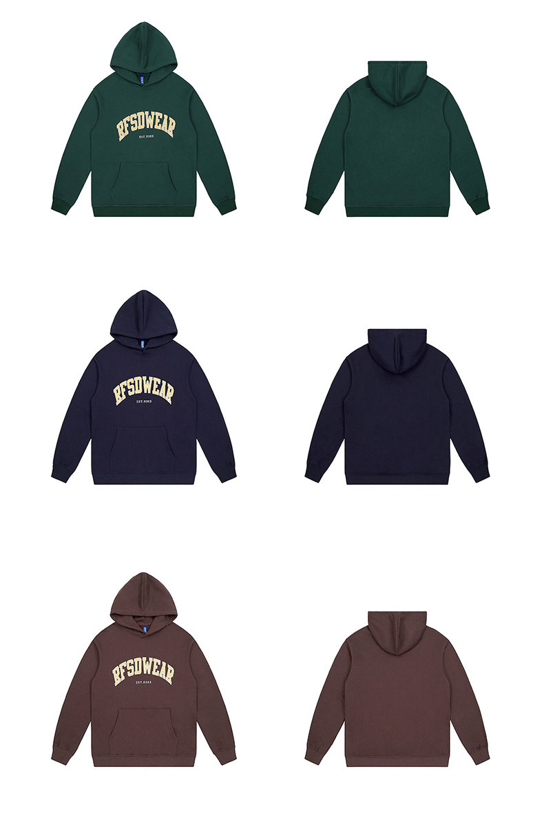 ペアルック 男女兼用 厚手裏起毛パーカー 復古風 秋冬 全2色