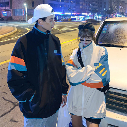 ペアルック カップルお揃い配色パーカー秋冬結婚祝い