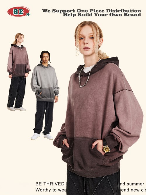 ペアルック 男女兼用パーカー 秋冬新作 大きめポケット付き カジュアル古着風