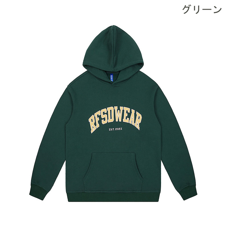 ペアルック 刺繍入り裏毛パーカー男女兼用街系フード付き秋冬