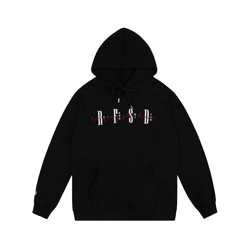 ペアルック 刺繍入り裏毛パーカー男女兼用街系フード付き秋冬