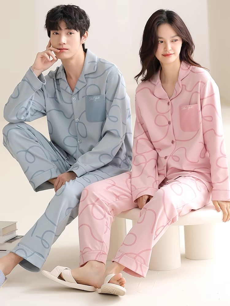 ペアルック 新作ゆったりカジュアルパジャマ　初回送料無料　カップルペアルームウェア