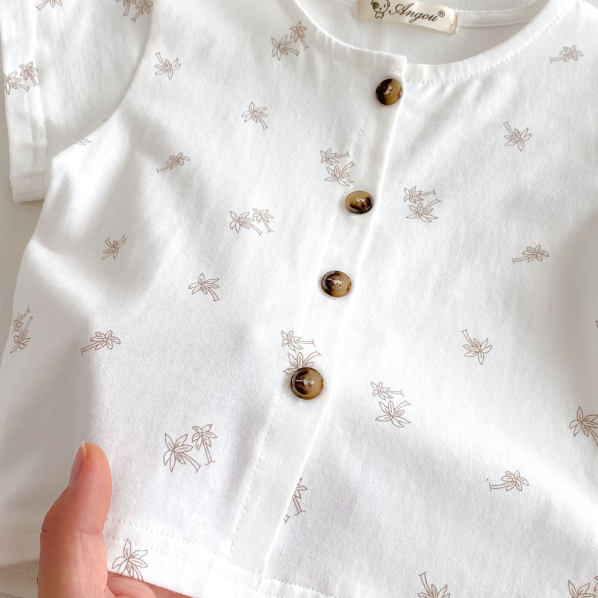 子どもパジャマ 小花刺繍セパレートパジャマ