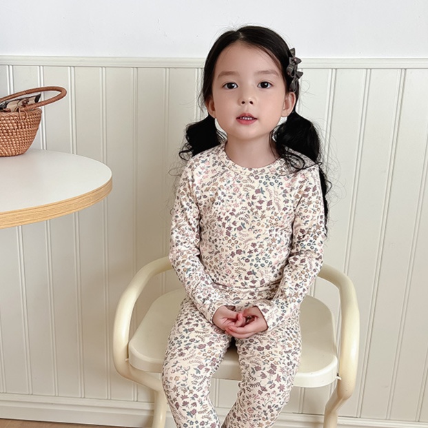 子どもパジャマ 総柄 お部屋着 上下セット