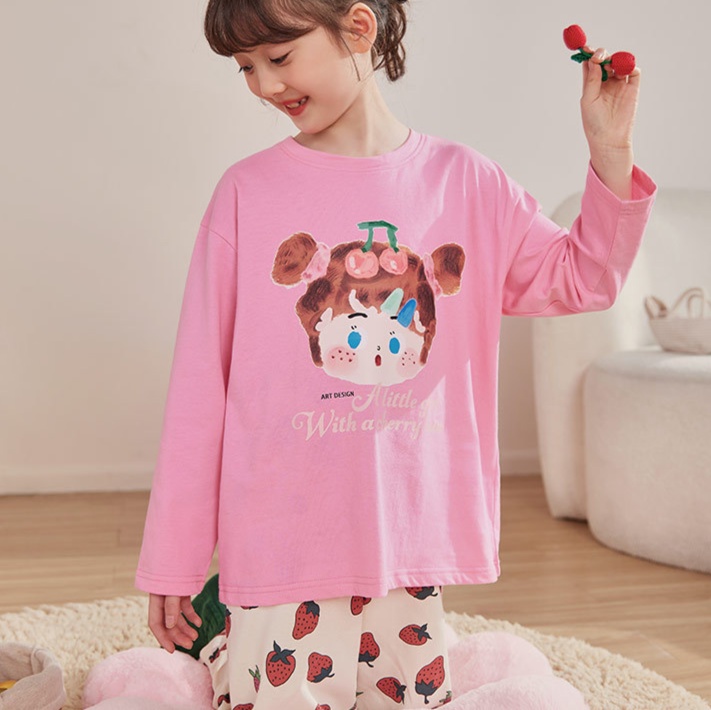 子どもパジャマ いちご すやすやパジャマ
