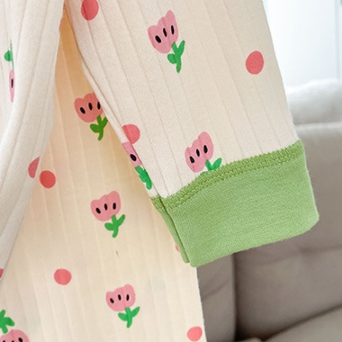 子どもパジャマ 小花柄 ふんわり キッズおやすみウェア