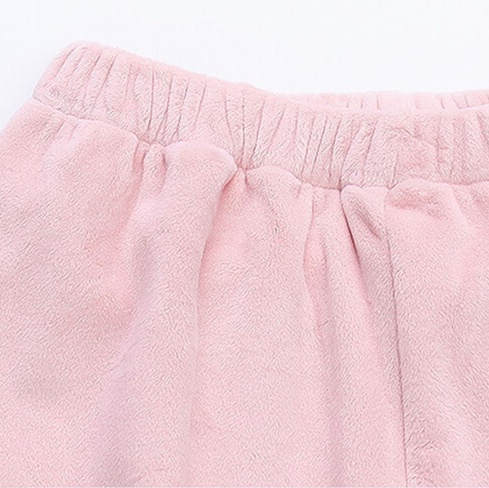 子どもパジャマ うさぎモチーフ付き もこもこルームウェア