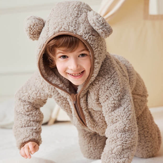 子どもパジャマ もこもこ くまさん おやすみルーム着