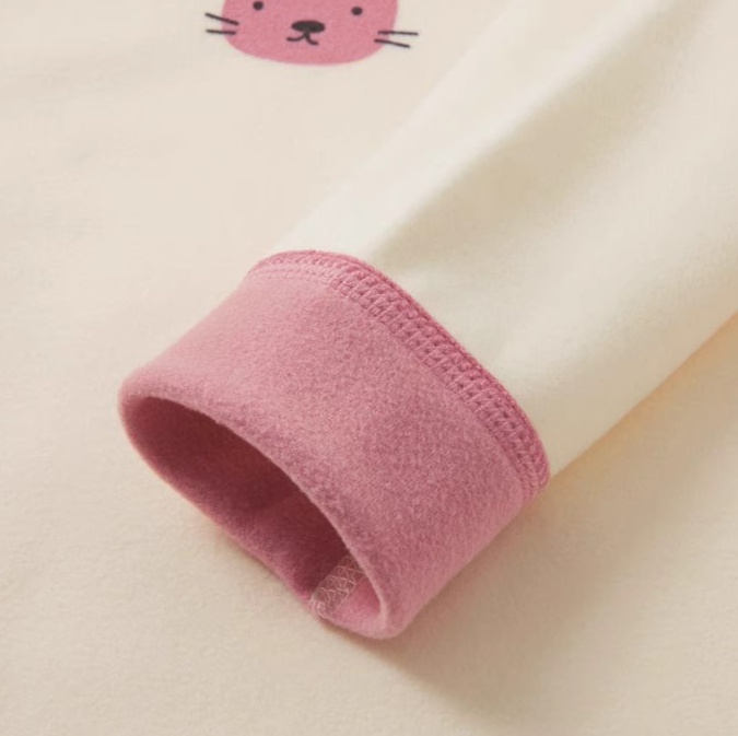 子どもパジャマ おやすみ動物刺繍 あったかルームウェア